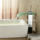 Waterfall Glass Bathroom Sink Basin Vessel Mixer Tap Faucet