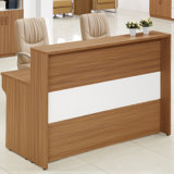 Solid Wooden Reception Desk MFC Chipboard Secretary Table with Counter