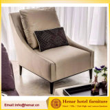 French Hotel Accent Chairs with Solid Wood Structure Upholstered Seat