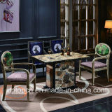 Wooden Restaurant Furniture Set with Animal Printed Chair (SP-CT794)