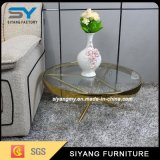 Stainless Steel Frame with Glass Side Coffee Table