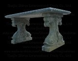 Stone Fish Carving Table, Bench, Chair (7788)