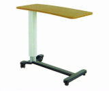 Wooden Adjustable Hospital Overbed Bedside Table (L-6)
