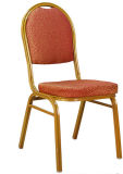 High Quality Red Fabric Glod Frame Hotel Banquet Chair
