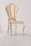 Modern Model Golden Leather Dining Chairs