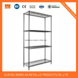 Ce Approved 4 Tier Black Heavy Duty Wire Display Shelving