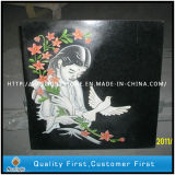 Black Stone Granite Shadow Carving Craft with Customize Design