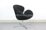 Grey Wool Fabric Swan Chair with Aluminium Alloy Legs