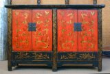 Antique Painted Wooden Cabinet with 4 Doors Lwc401-3