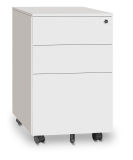 White Color Office Use 3 Drawer Under Table Filing Metal Storage Mobile Pedestal Cabinet