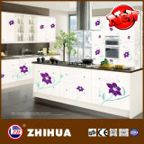 Flower Glossy Kitchen Furniture From High Glossy MDF (ZHUV factory)