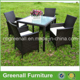 Kd Style 4 Seater Rattan Dining Table and Chairs Set