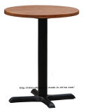 Replica Industrial Dining Restaurant Iron Steel Leg Black Wooden Table