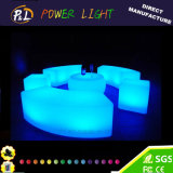 Outdoor Furniture Rechargeable Colorful LED Lighted Snake Bench