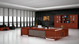 Modern Design Layout with Wooden Bookcase Executive Office Desk (HF-FB16736)