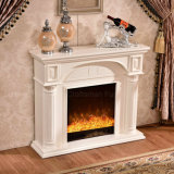 Simple European White Wood Heater Electric Fireplace Hotel Furniture (332)
