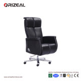 Orizeal Reclining Leather Office Chair, Large Executive Office Chair, Black Leather Office Chair (OZ-OCL014A)
