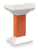 New Design White+Orange Rostrum Veneer Podium Table