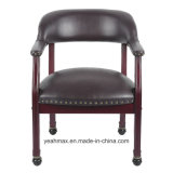 American Wooden Guest Chair with Vinyl Upholstered