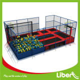 Red Movable Small Jumping Beds with Basketball and Sponge Cubes for Rent How to Open a Trampoline Park