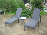 Wicker Rattan Sun Lounge Beach Chair Outdoor Furniture (FS-3001+FS-3002)