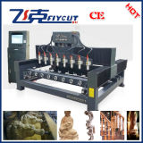 China 3D 4 Axis CNC Wood Engraving Machinery for Cylinder
