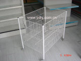 Wire Promotion Table for Supermarket with Wheels