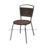 Aluminum PE Rattan Bistro Dining Chair with Armless (SP-OC826)