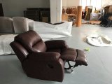 Dark Red Modern Recliner Sofa in Living Room Furniture (723)