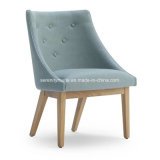 Customized Natural Wood Frame Fabric Albert One Side Chair