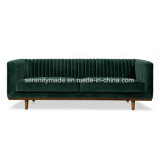 European Style Luxury Living Room Furniture 3 Seater Green Velvet Sofa