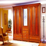 American Red Cherry Classical Wardrobe Living Room Furniture