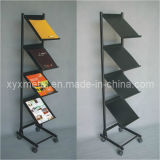 Moveable Stand Metal Magazine Book Display Shelf