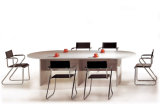 Wooden Oval Plywood Meeting Conference Table for Coffee Time