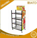 Metal Wire Display Rack with Graphic Panel / Display Stand