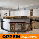 OPPEIN L-shaped Melamine Wooden Kitchen Cabinets with Corner Island (OP16-M04)