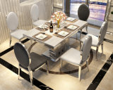 Modern Appearance and Home Furniture General Use Metal Dining Table Set