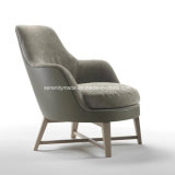 Flexform Interior Fabric or Leather Awesome Guscio Soft Armchair Lounge Chair with or Without Ottoman