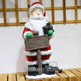 Handmade Magnesia Santa Claus Figurines Design for Garden Decor