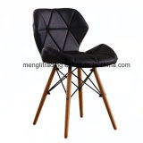 Blue Chairs EMS Chairs Blue Seat Natural Wood Wooden Legs Arm Arms Armless Molded Plastic Seat Dowel Leg