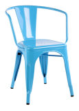 MID Back Tolix Furniture Restaurant Dining Marais Side Chair (FS-D502 Blue)