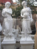 Marble Pure White Seasons Statues