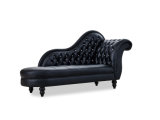 Top Leather Chaise Sofa with Diamond