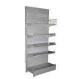 Supermarket Grocery Store Display Shelf with Basket and Stopper