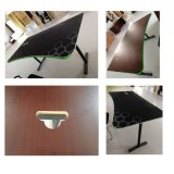 Office Wood Computer Desk Table with LED Light