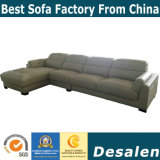 L Shape Genuine Leather Sofa for Office Furniture (B. 909)