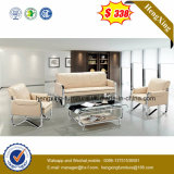New Design Classic Office Leather Sofa with Stainless Frame (HX-CS070)