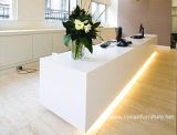 White Corian Solid Surface Office Salon Reception Desk