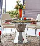 Modern Style Stainless Frame Polishing Dining Table