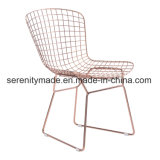 Contemporary Stackable Solid Wire Metal Chair for Dining Room